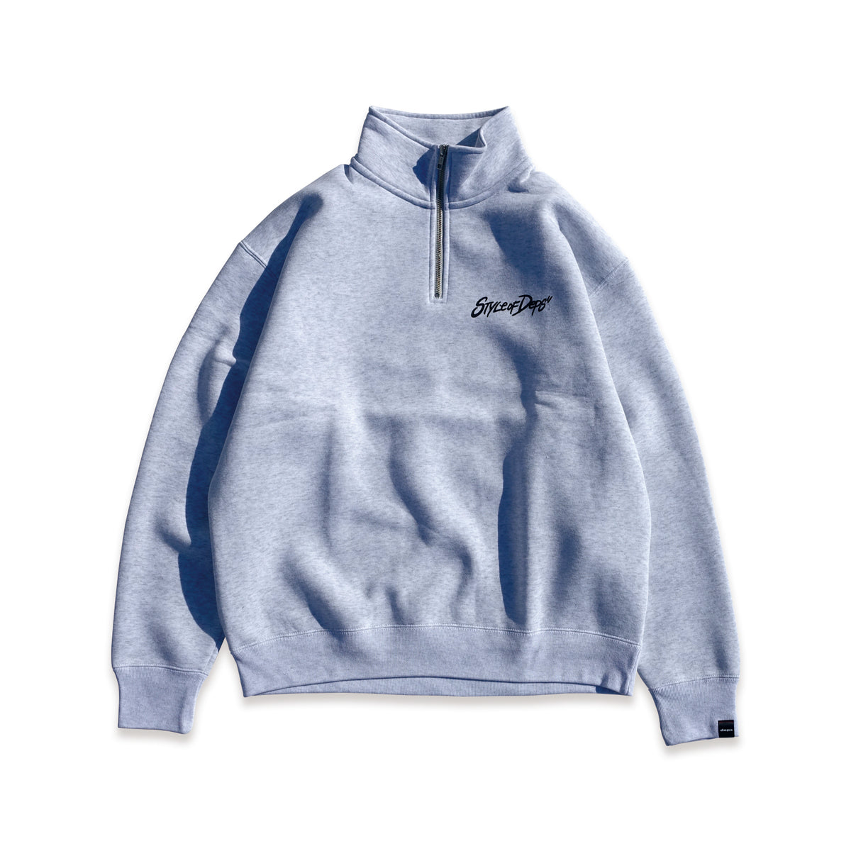 deps HALF ZIP SWEAT【GRAY】