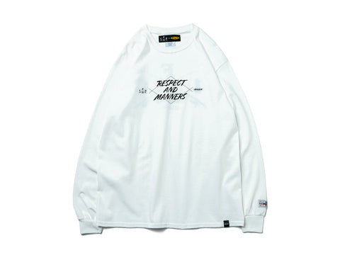 RESPECT & MANNERS L/S TEE【WHITE】