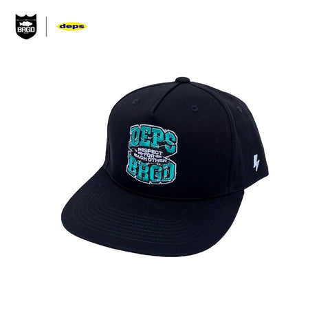 DEPS BRGD SNAPBACK HAT【BLACK/T.BLUE】