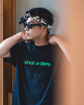 deps NEON COLOR TEE【BLACK】