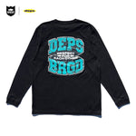 DEPS BRGD RFEO L/S TEE【BLACK/T.BLUE】