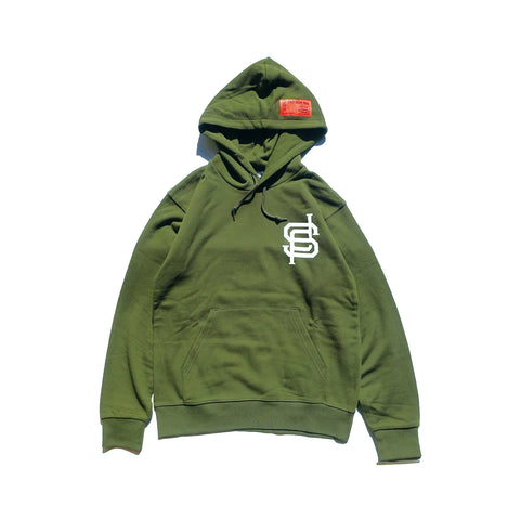 deps BASEBALL LOGO HOODIE【OLIVE】