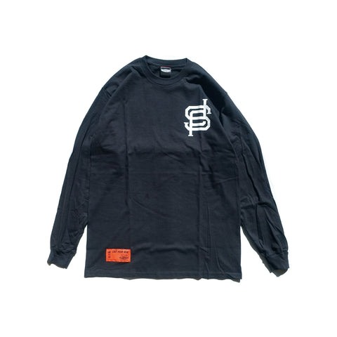 deps BASEBALL LOGO L/S TEE【BLACK】