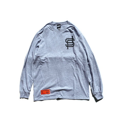deps BASEBALL LOGO L/S TEE【GRAY】