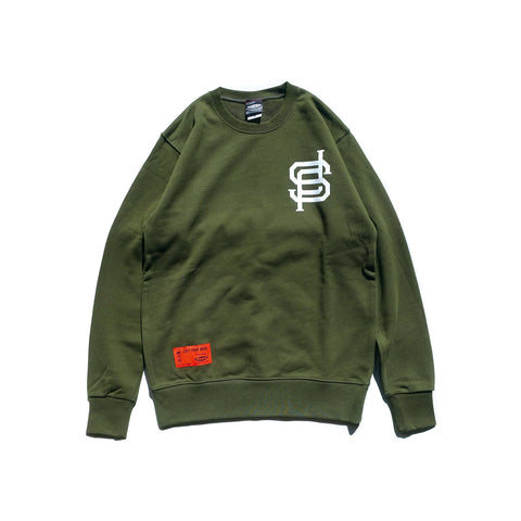 deps BASEBALL LOGO SWEAT【OLIVE】