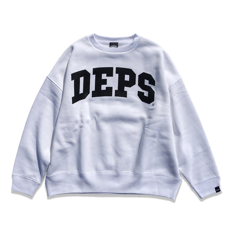 deps ARCH LOGO PILE SWEAT【WHITE】