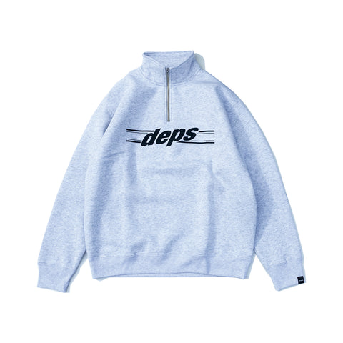 deps HALF ZIP SWEAT SHIRT【GRAY】