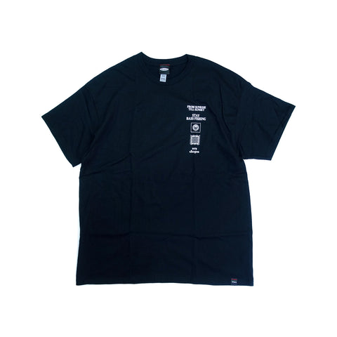 deps STAY BASS FISHING TEE【BLACK】