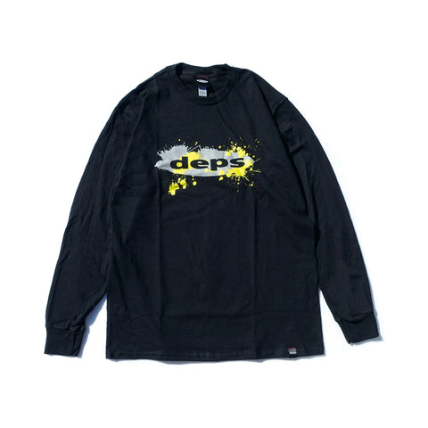 deps SPLASH LOGO L/S TEE【BLACK】