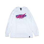 deps TAG LOGO L/S TEE【WHITE×NAVY】