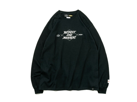 RESPECT & MANNERS L/S TEE【BLACK】